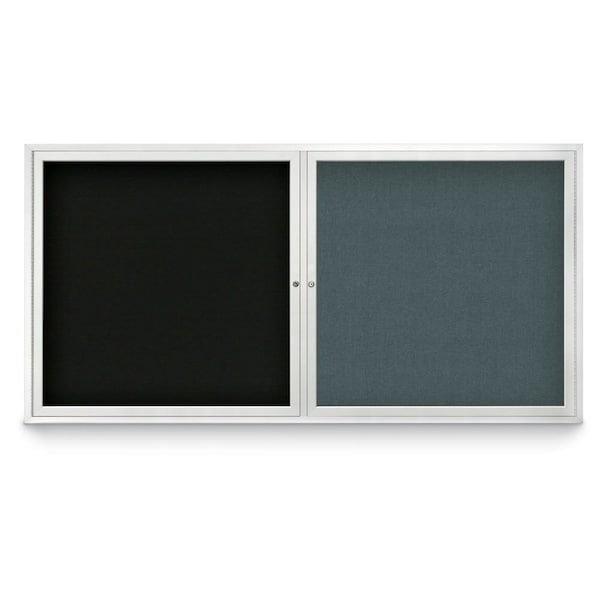 Corkboard, 36"x36", Cobalt Accent/Bronze